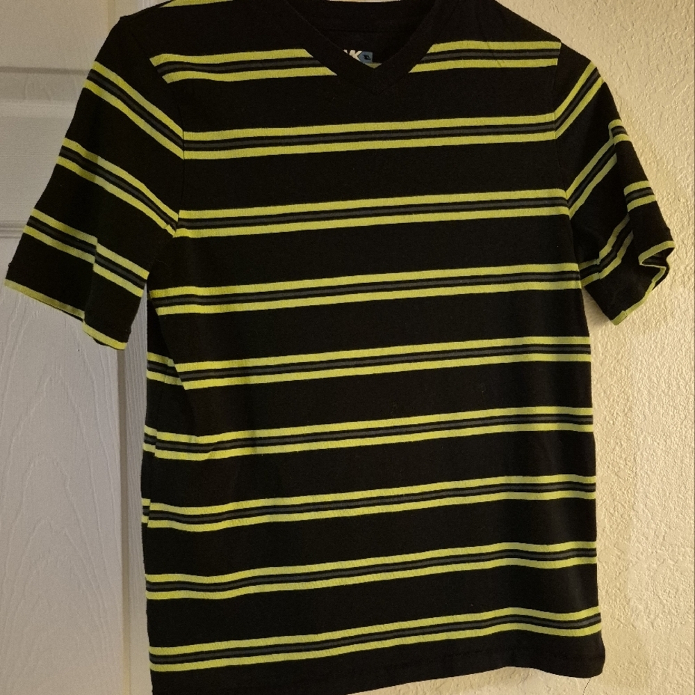 Black and Yellow Striped Boy's Shirt